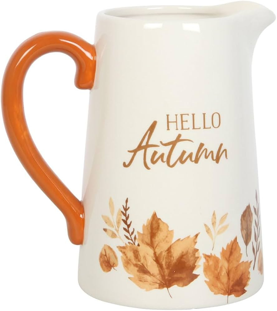 Hello Autumn Flower Jug - Halloween Sign, Decorations, and Gifts - Spooky Season Décor for Festi... | Amazon (UK)