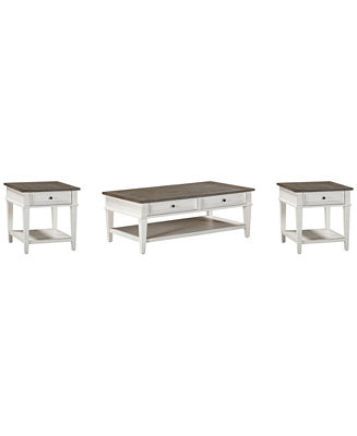 Dawnwood 3-Pc. Wood Occasional Table Set | Macy's