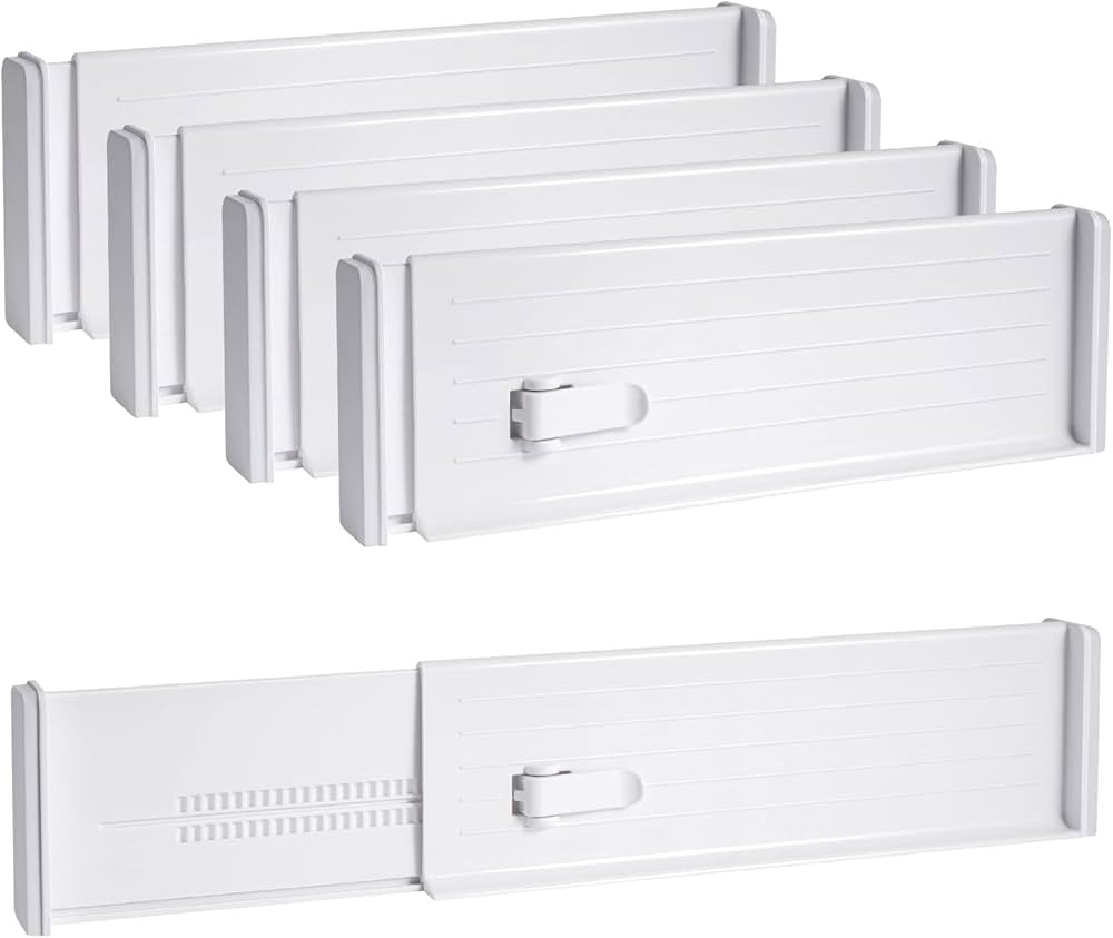 Drawer Dividers Organizer, Adjustable Drawer Dividers for Clothes, Drawer Separators, Expandable ... | Amazon (US)