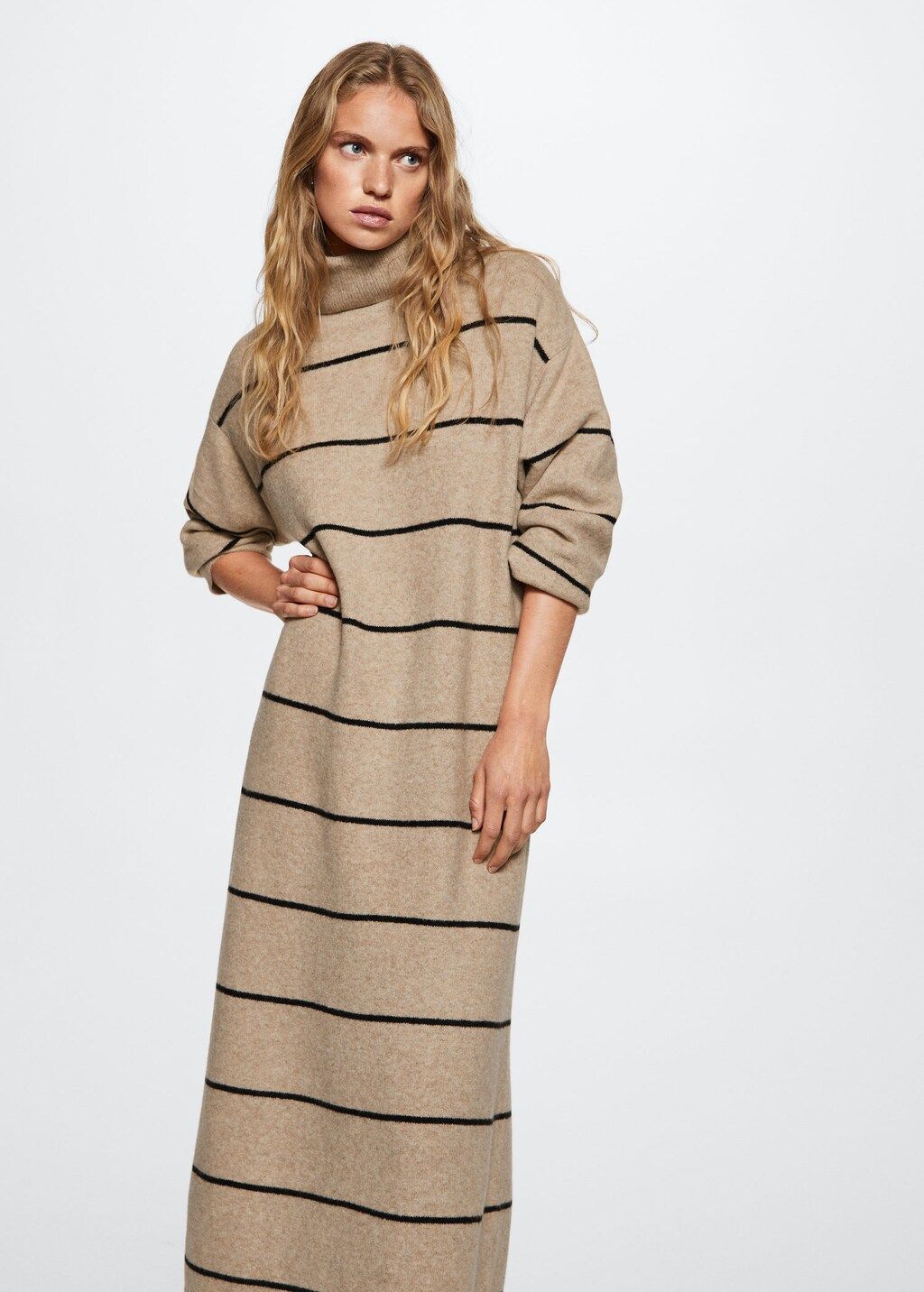 Knitted turtleneck dress -  Women | Mango USA | MANGO (US)