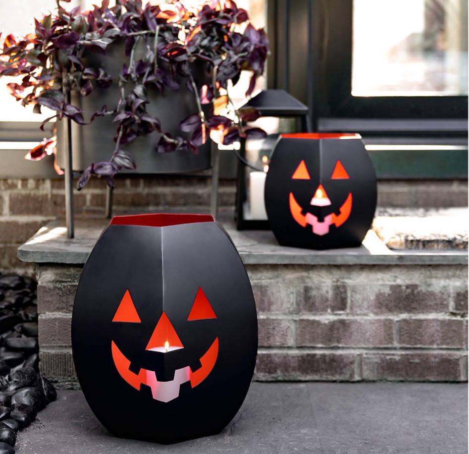 Black pumpkin Halloween outdoor lanterns 

#LTKHome #LTKOver40 #LTKSeasonal