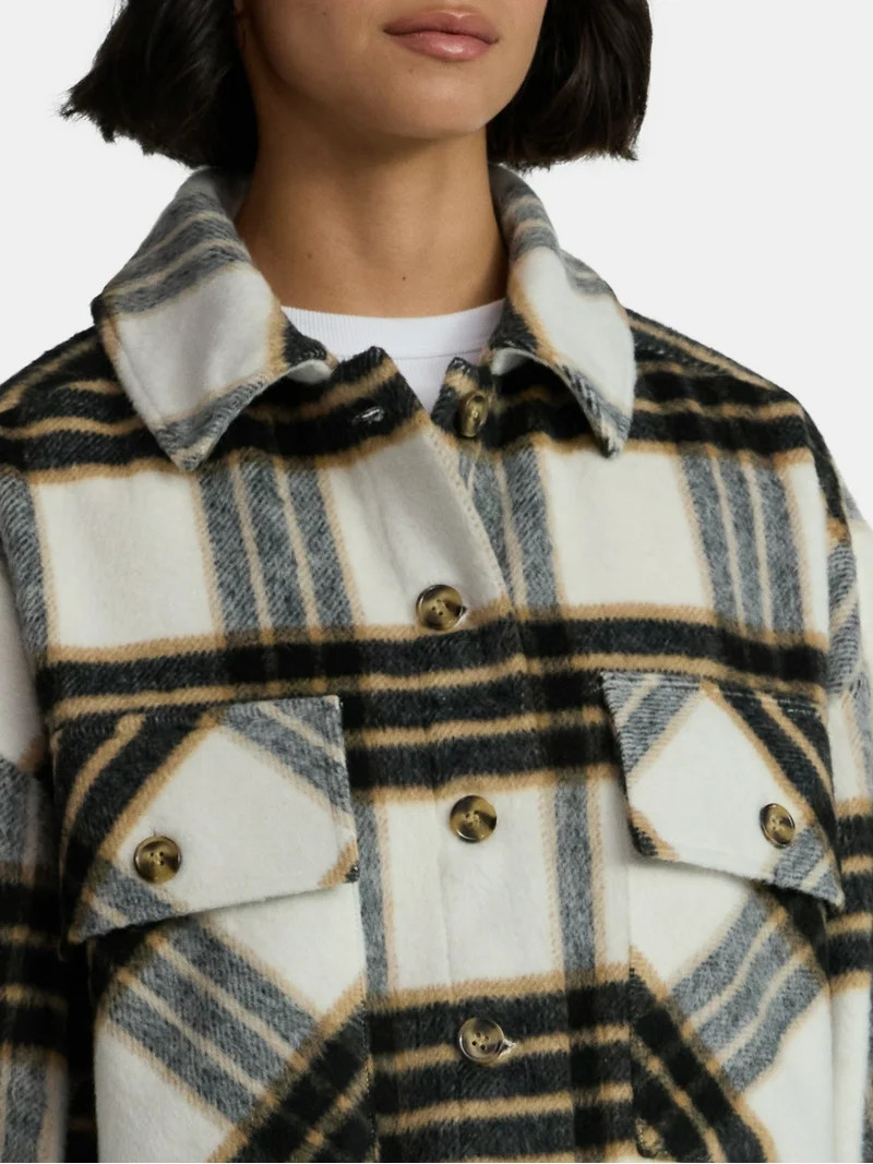Madden NYC Women’s Plaid Jacket, Midweight, Sizes XXS-XXL | Walmart (US)