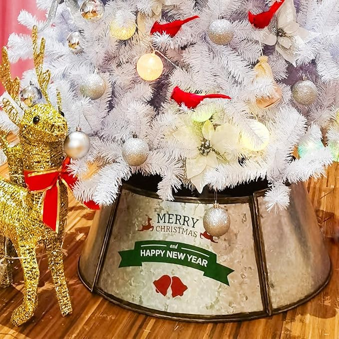 Darnassus Metal Christmas Tree Collar Christmas Tree Ring Durable Galvanized Metal Christmas Tree... | Amazon (US)