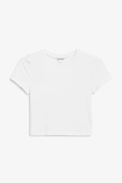 Kurzes weißes T-Shirt | Monki (DE)