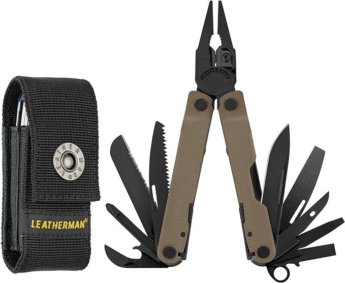 LEATHERMAN, Rebar Multitool with Premium Replaceable Wire Cutters and Saw, Coyote Tan with Nylon ... | Amazon (US)