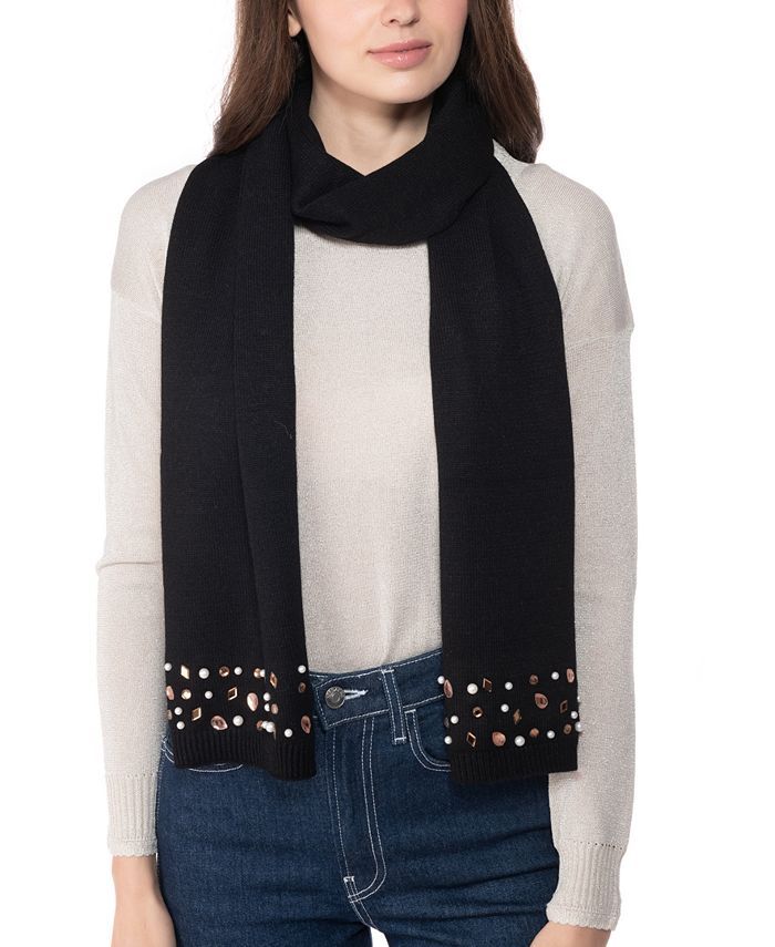 INC International Concepts Embellished Muffler Scarf, Created for Macy's & Reviews - Scarves & Wr... | Macys (US)