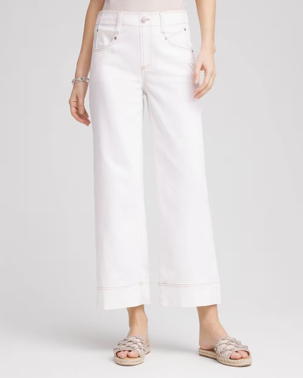 No Stain Pull-On Wide Leg Cropped Jeans | Chico's