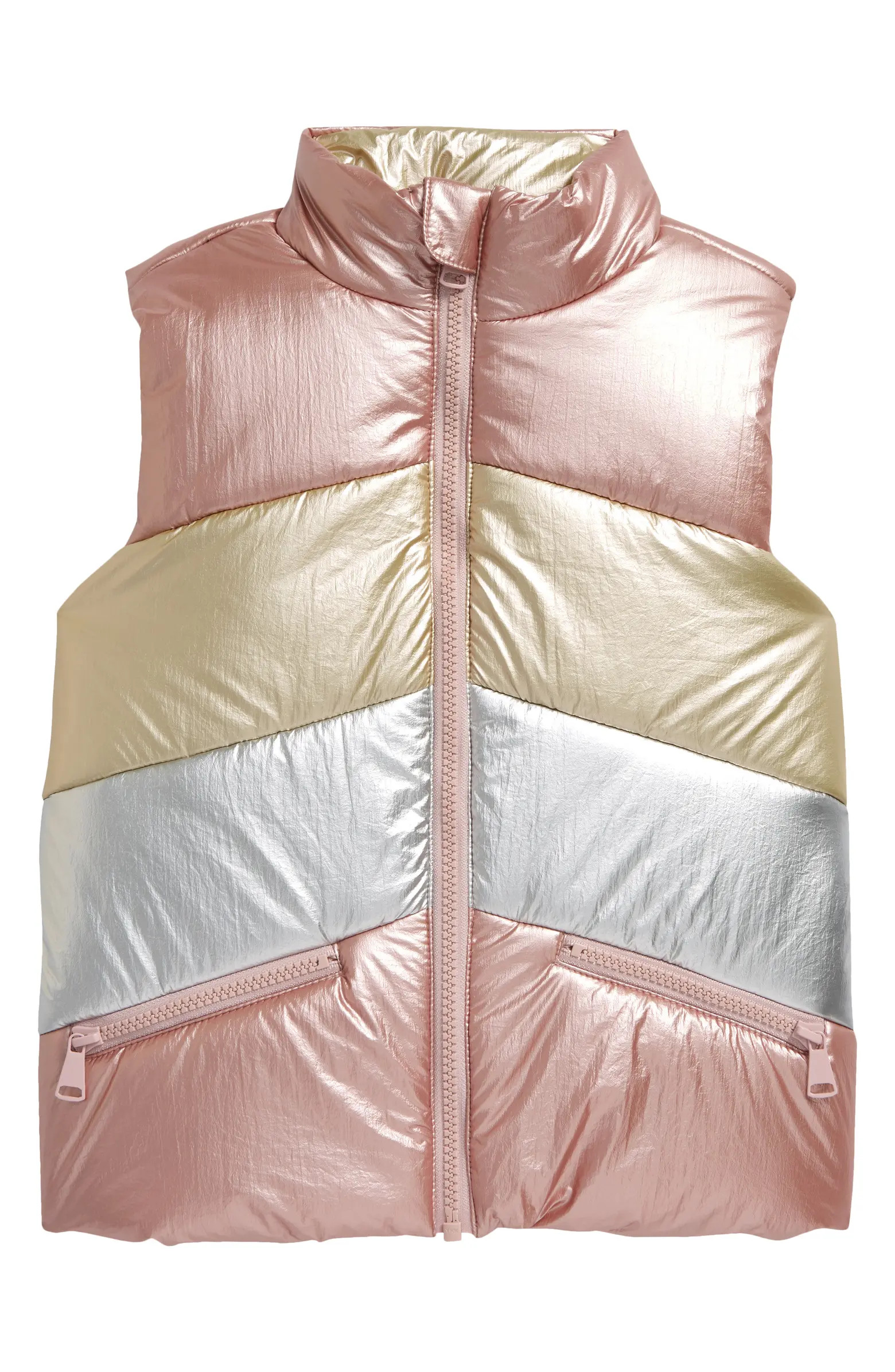 Quilted Metallic Puffer Vest | Nordstrom