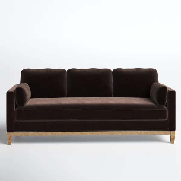 Zola 84'' Velvet Square Arm Sofa with Reversible Cushions | Wayfair Professional