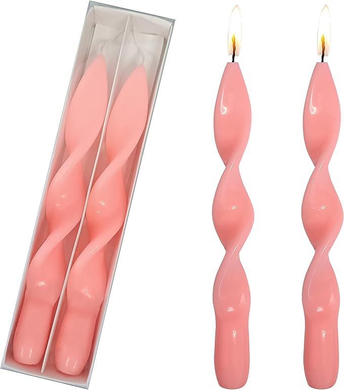 Twisted Candle Spiral Taper Candles - 7.5 Inch Tall for Home Decoration Holiday Wedding Party | Amazon (US)