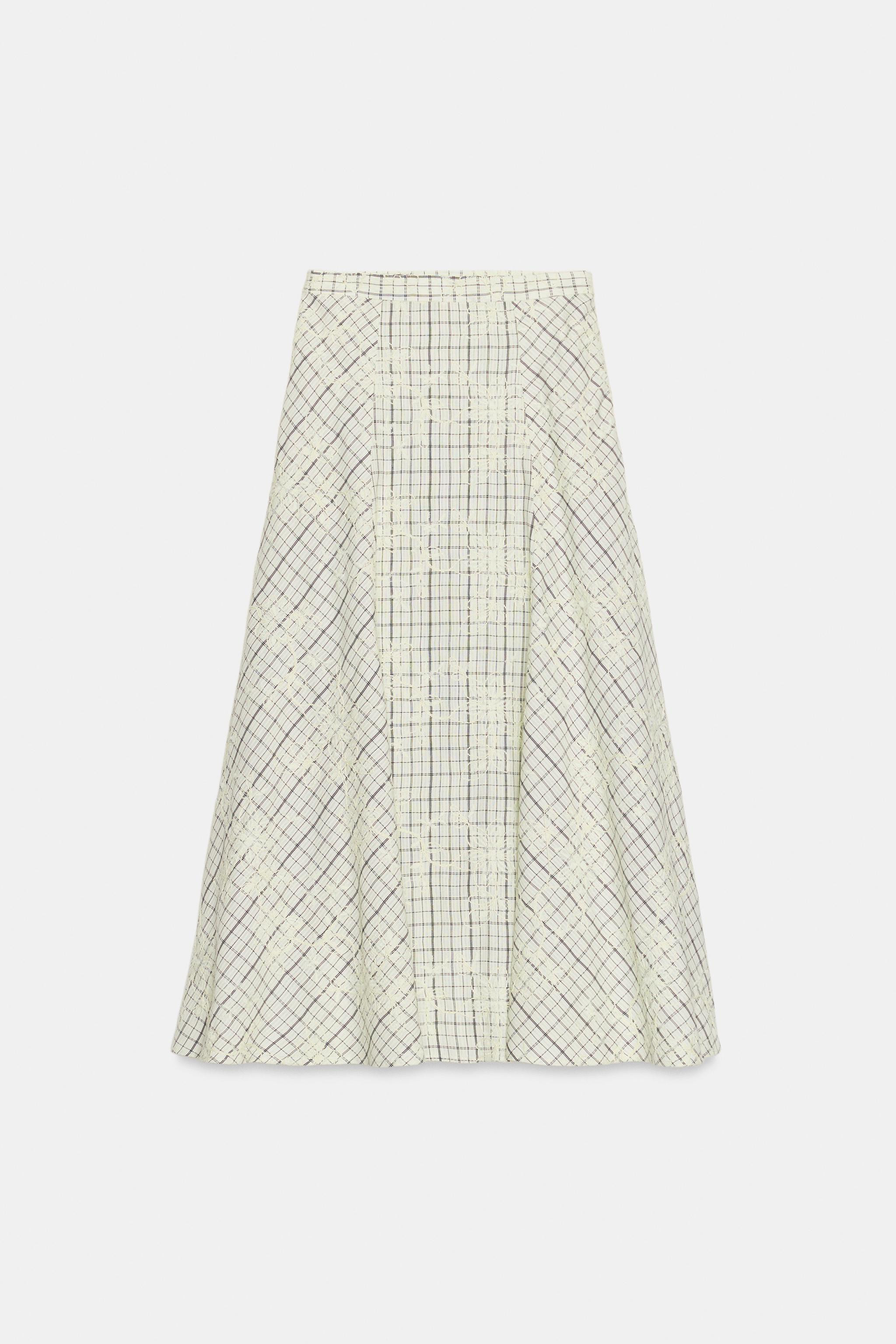 EMBROIDERED PLAID SKIRT WITH BOWS SET | Zara US