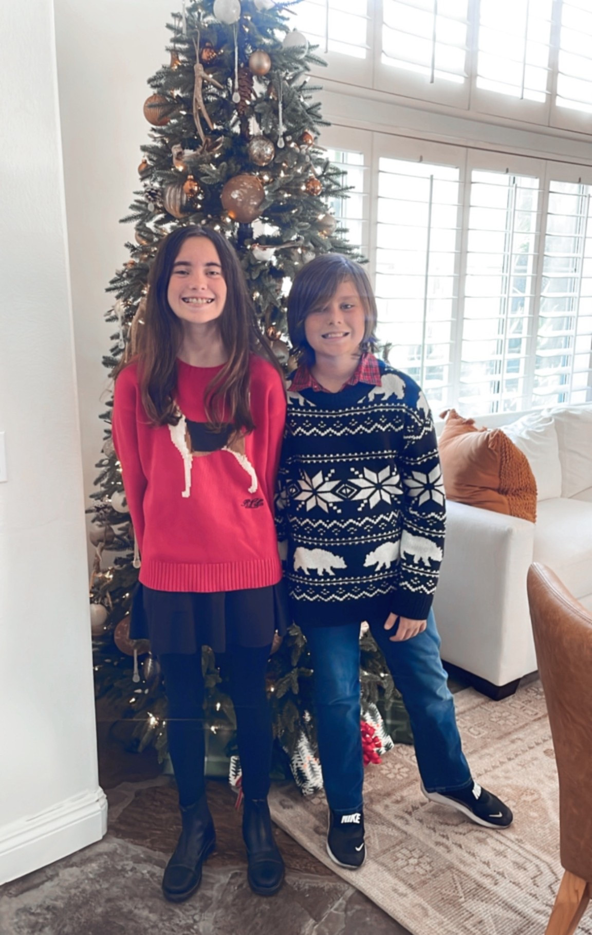 Kids Christmas outfits. I purchased this Ralph Lauren sweater for my daughter when it was 50% off. Still a bit of a splurge but I love it! She is wearing size XS. 

The boys sweater is from Old Navy and it makes up for the splurge. 

#LTKHoliday #LTKKids #LTKFindsUnder100