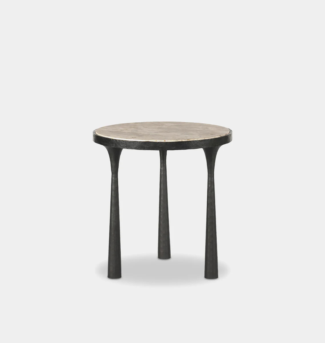 Billings Hammered Iron End Table | Amber Interiors