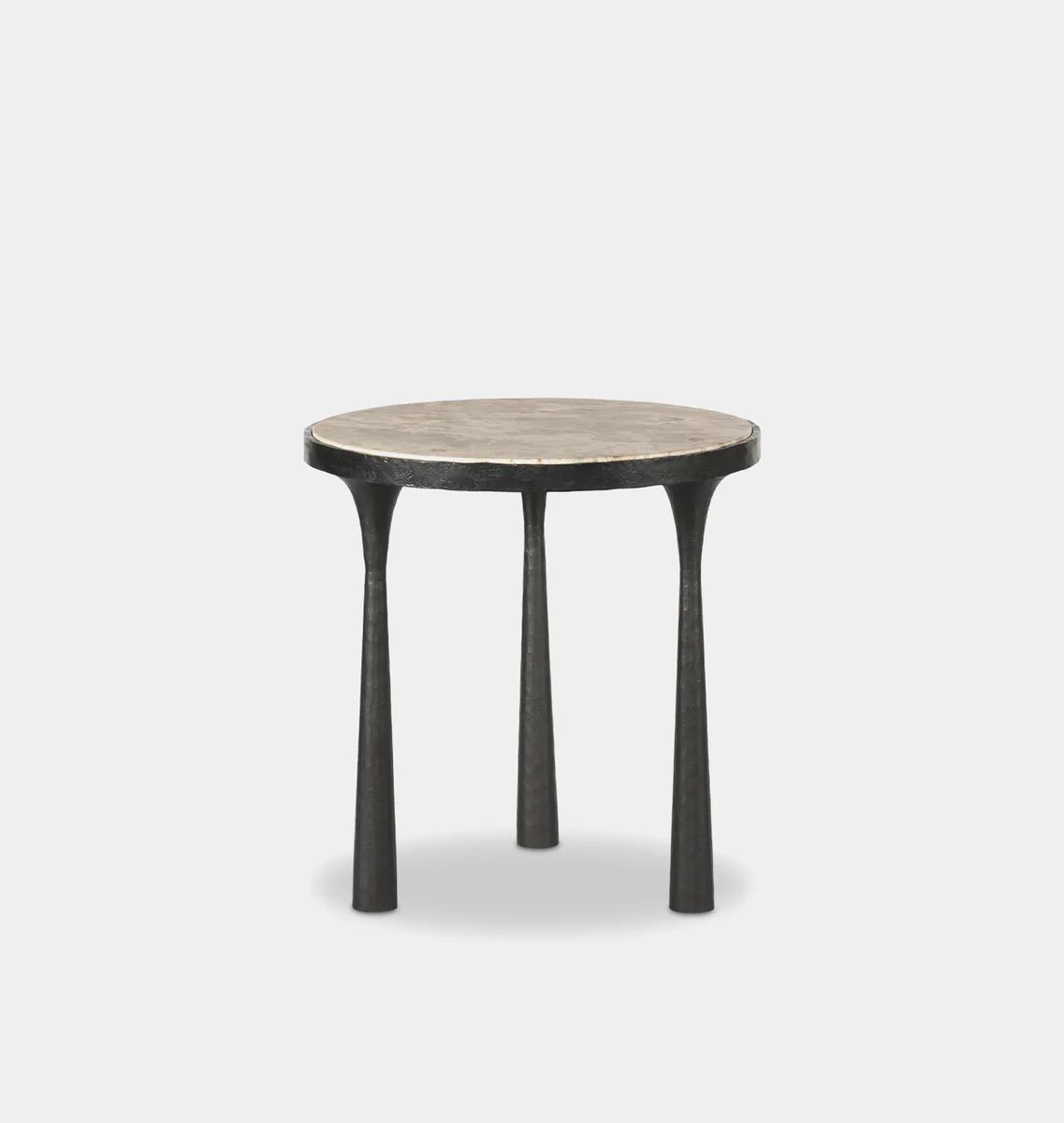 Billings Hammered Iron End Table | Amber Interiors