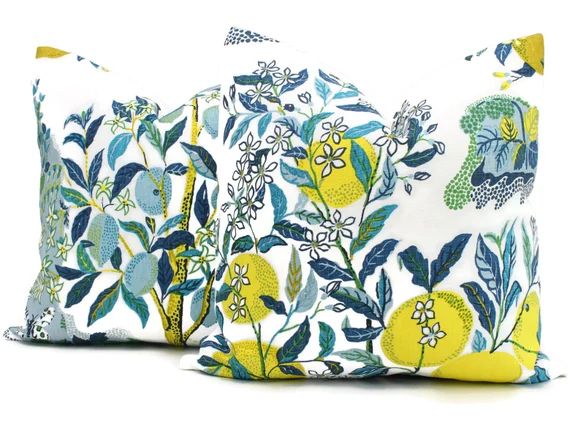 Citrus Garden Decorative Pillow Cover Pool 18x18 20x20 - Etsy | Etsy (US)