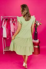 Embrace the Moment Tiered Dress in Sage | Jules & James Boutique