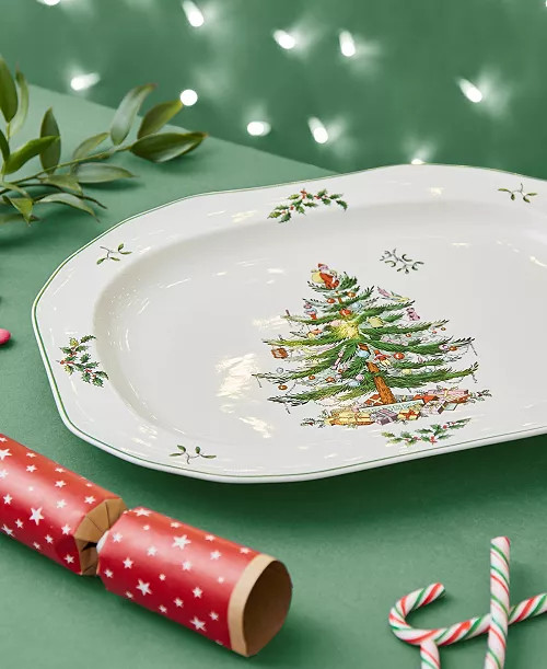 Spode Christmas Tree Oval Platter - Macy's | Macy's