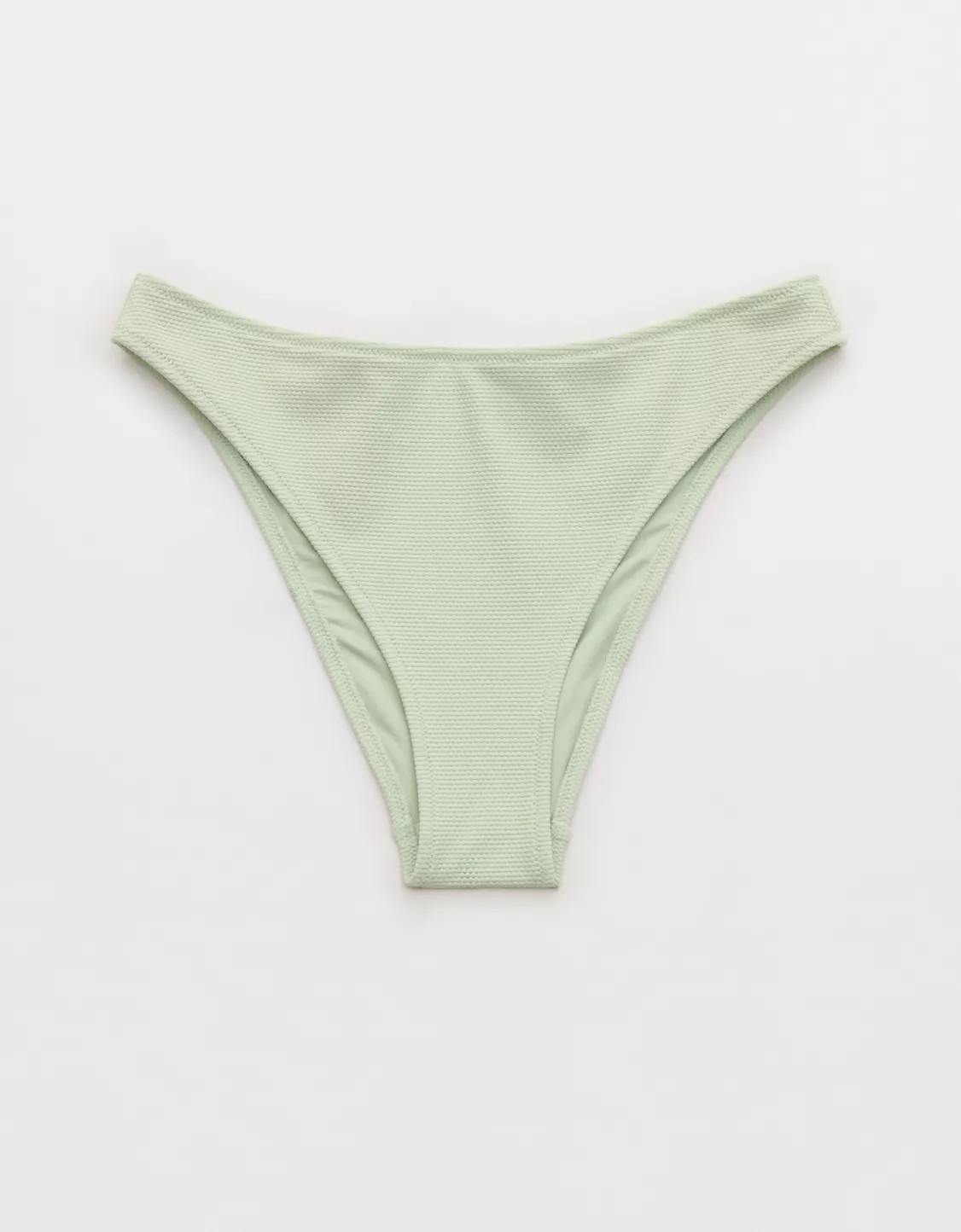 Aerie Pique Mid Rise Cheeky Bikini Bottom | Aerie