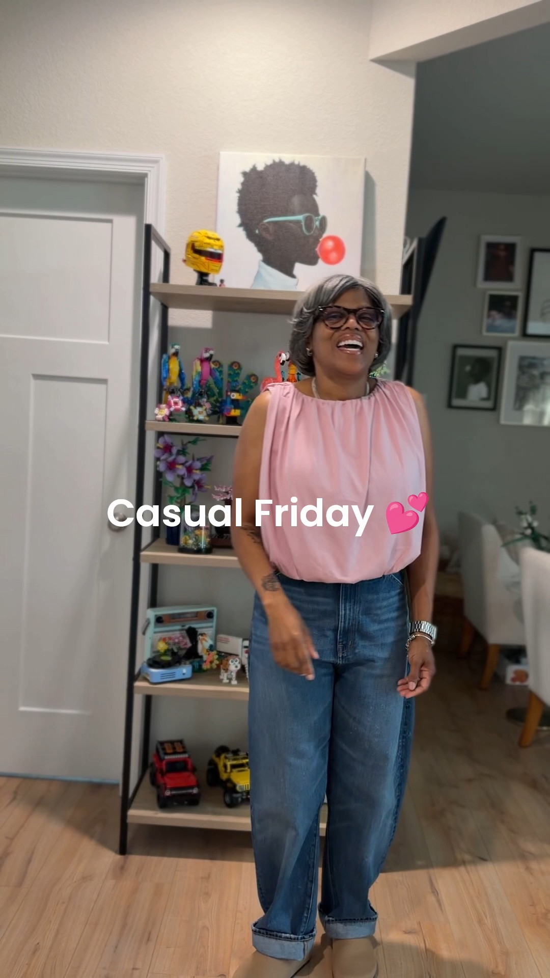 💕 Ending the week with this easy casual Friday look featuring a soft pink sleeveless top, relaxed cuffed jeans, and neutral clogs. Proof that comfortable can still look put together. 

Everything is linked in my LTK!

#PinkWeek #OOTD #FashionOver50 #Over50Style #CasualStyle #EverydayFashion #StyleInspiration  #WearTheColor #ConfidenceInStyle #ReelStyle #WeekendVibes

#LTKootd #LTKOver40 #LTKMidsize