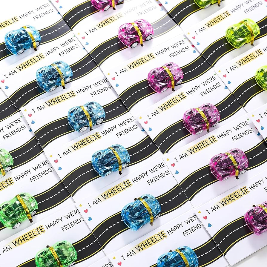 Valentines Day Gifts for Kids-24 Pack Valentines Cards with Pull Back Toys Car -Valentine Gift Ex... | Amazon (US)