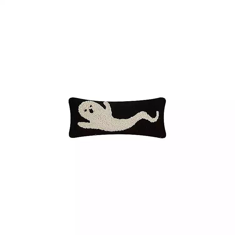 New! Handhooked Spooky Ghost Lumbar Pillow | Kirkland's Home