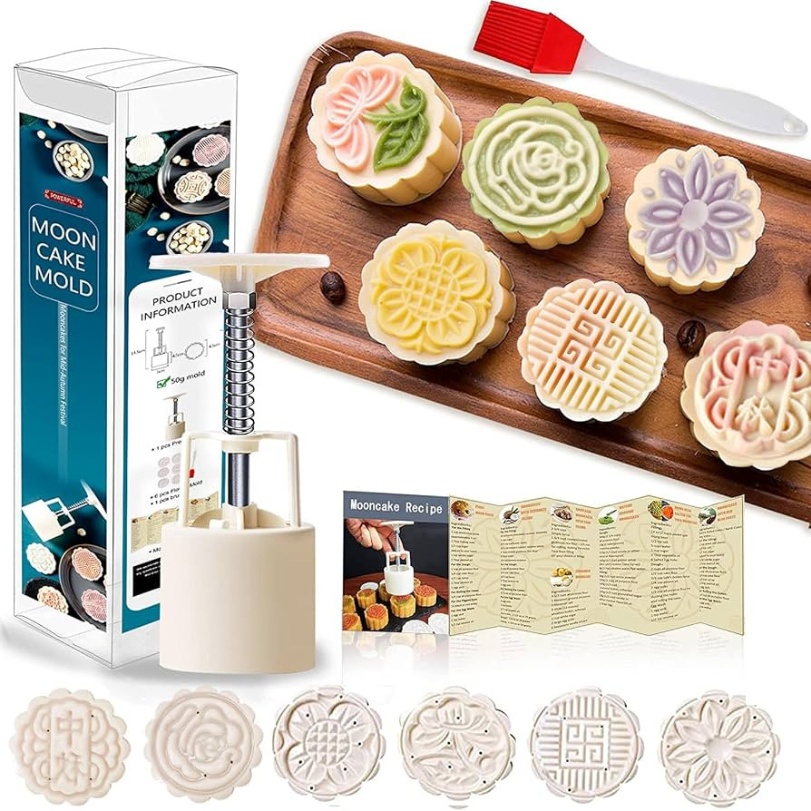 Powerful Mooncake Mold press 50g BathBomb Molds, Mid Autumn Festival Mooncake Molder and Cake Mou... | Amazon (US)