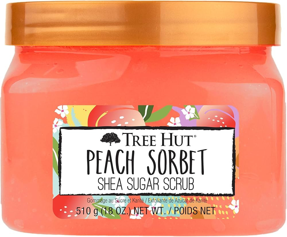 Tree Hut Peach Sorbet Shea Sugar Scrub, Exfoliating, Hydrating & Moisturizing Body Scrub with She... | Amazon (US)