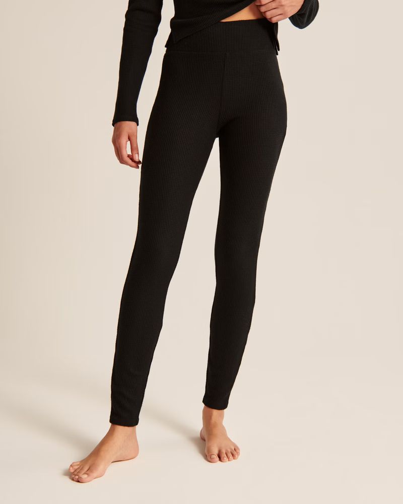 Women's Waffle Sleep Leggings | Women's New Arrivals | Abercrombie.com | Abercrombie & Fitch (US)