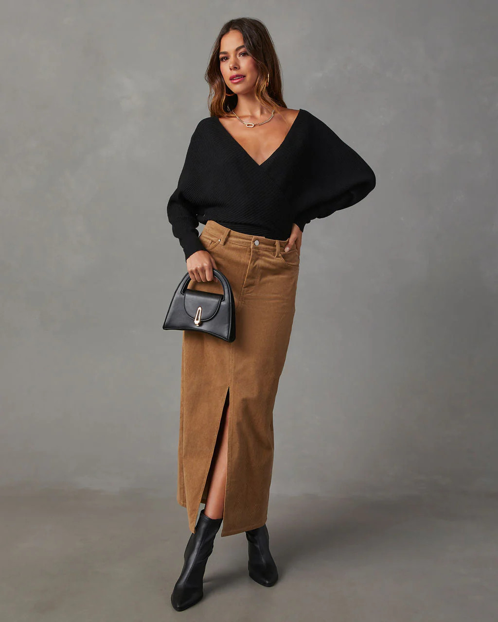 Let It Glow Drape Sweater Bodysuit | VICI