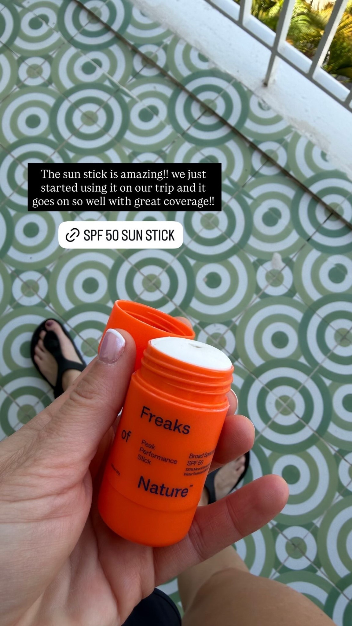 The sun stick is amazing!! we just started using it on our trip and it goes on so well with great coverage!!