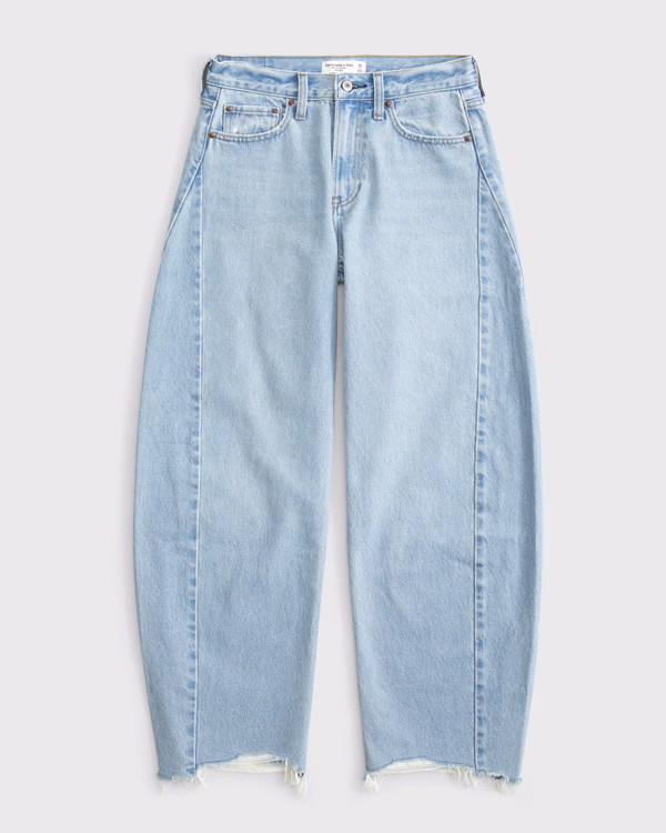 Women's Mid Rise Barrel Jean | Women's Bottoms | Abercrombie.com | Abercrombie & Fitch (US)