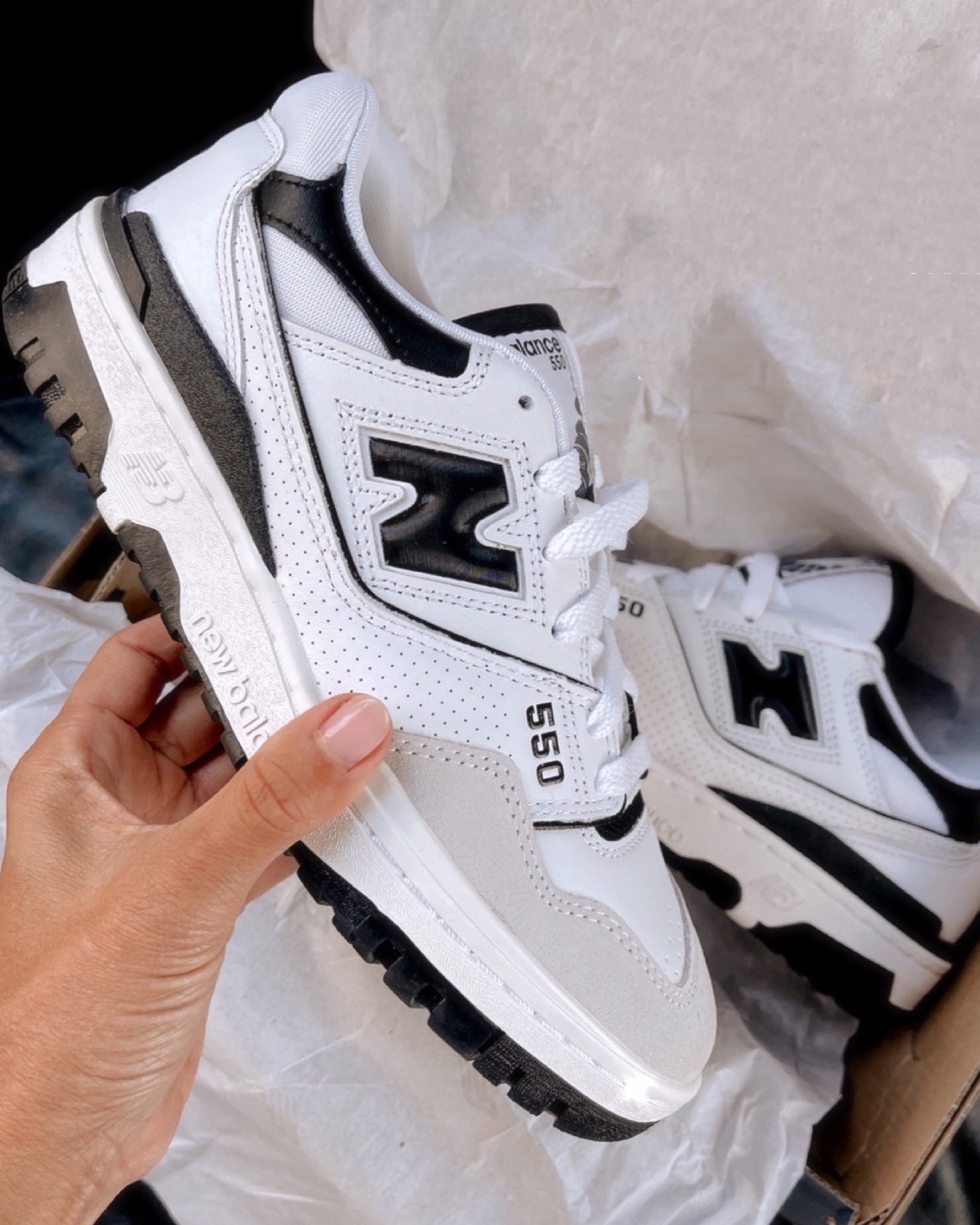 My exact shoes are super marked up right now but I found them stocked if you can’t live without! Also linked more 550’s in stock at regular price! Runs TTS and they’re really comfortable! 

#LTKstyletip #LTKSeasonal #LTKshoecrush