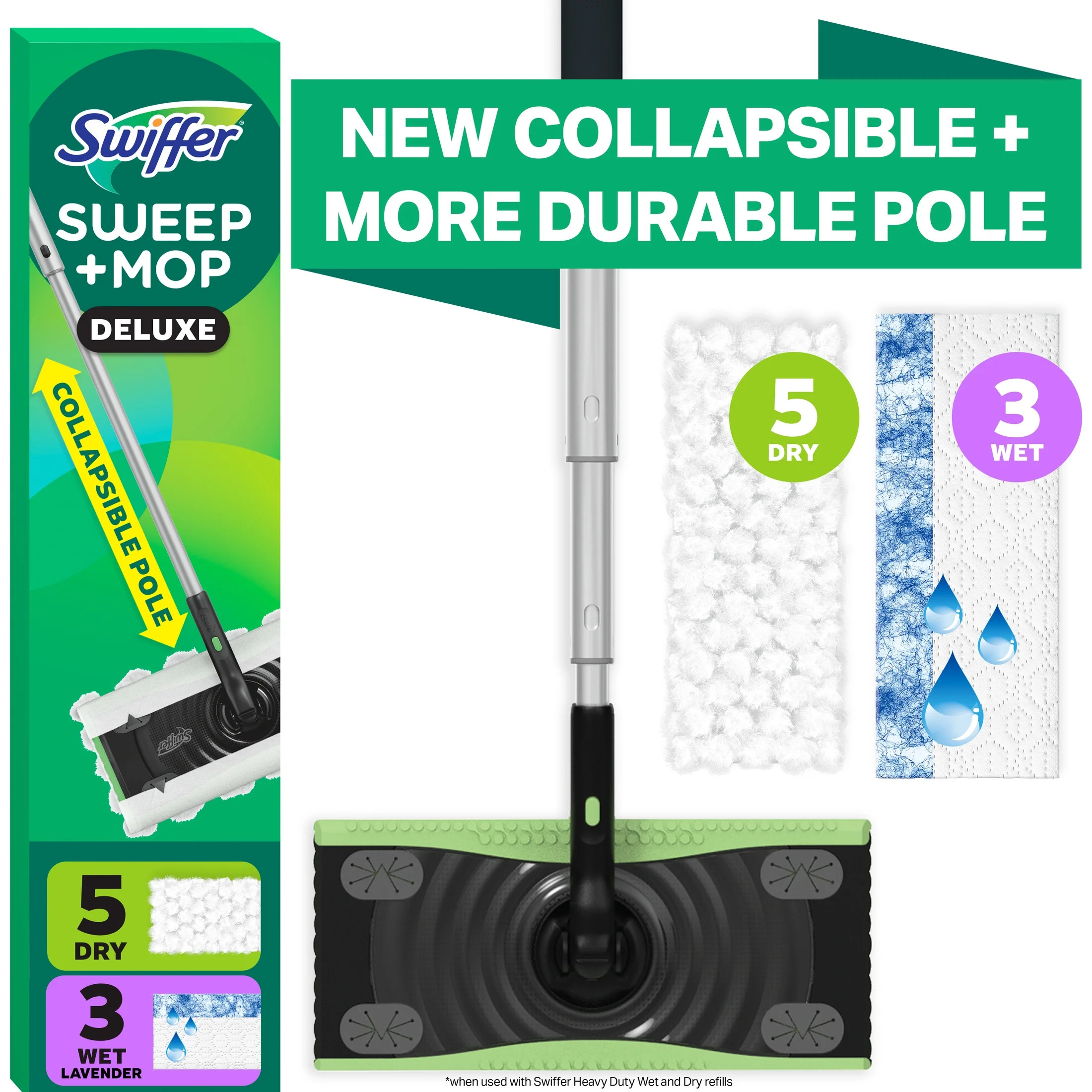 Swiffer Sweep and Mop Deluxe, 2-in-1 Mopping and Sweeping Kit, Multi-Surface Floor Cleaning, Kit ... | Walmart (US)