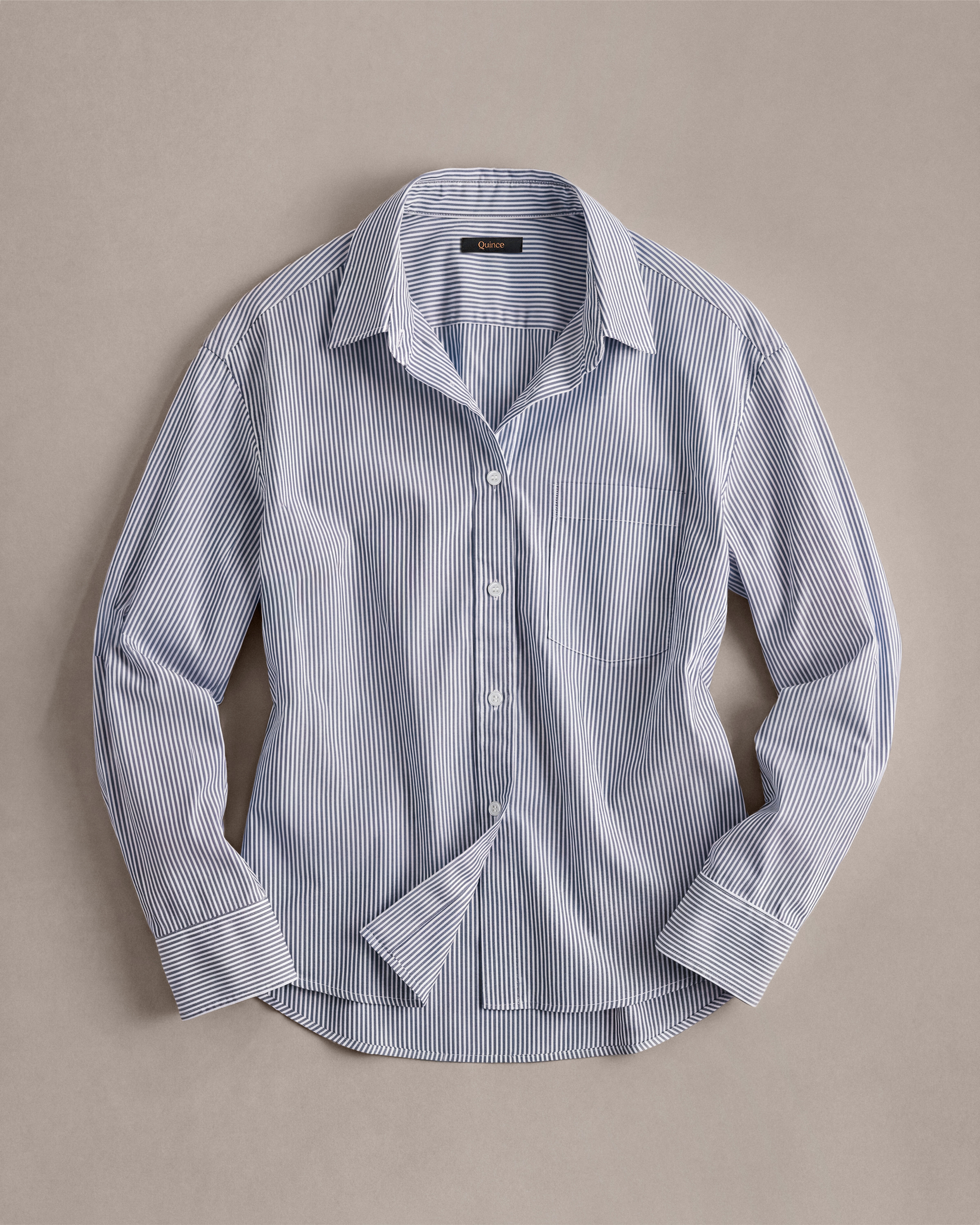 Quince | Women's Poplin Long Sleeve Shirt in White, Size Large, Organic Cotton | Quince