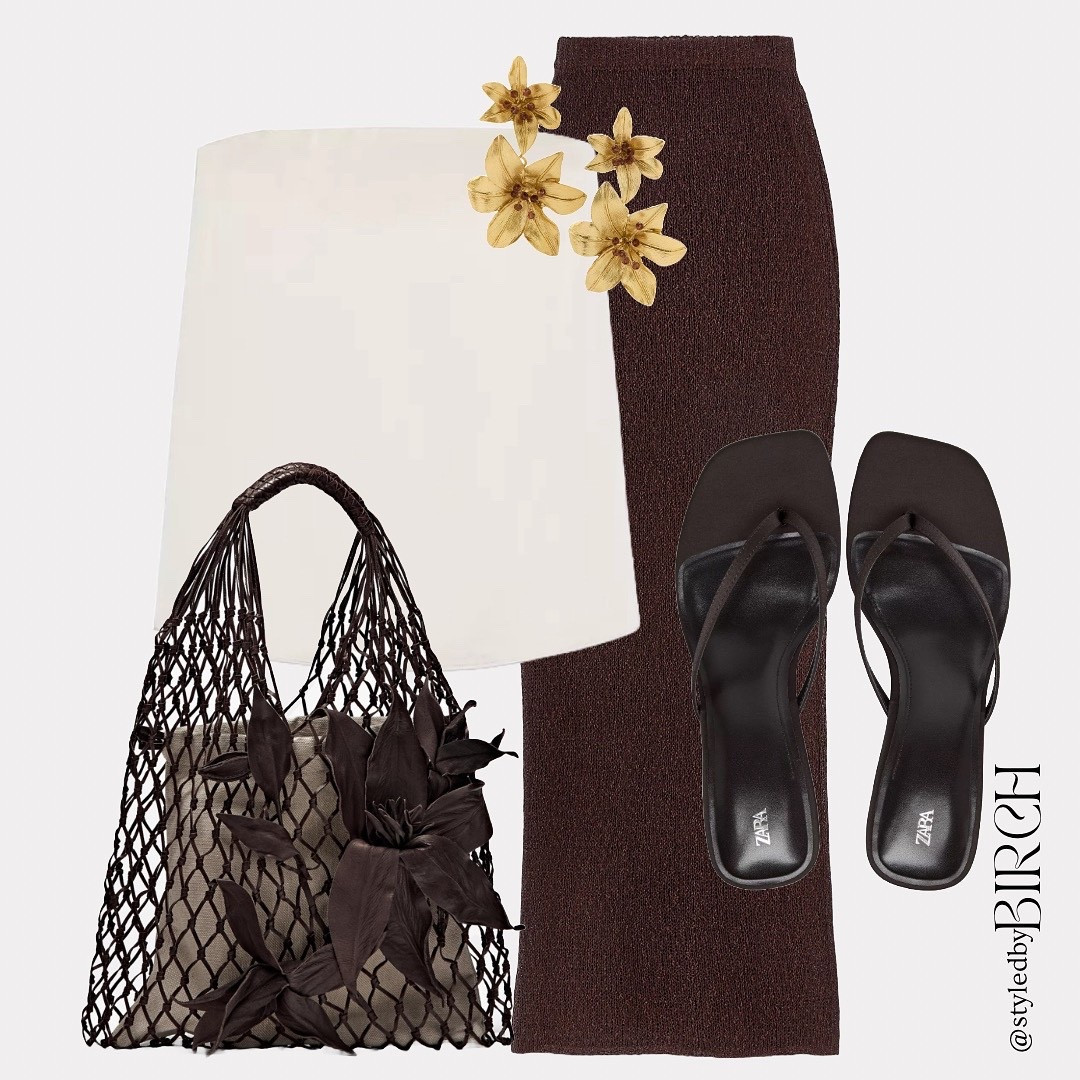 It’s the little details for me 🤎 The flower on the bag matching the earrings? Perfectly aligned.

Brown tones, textured skirt, and an open net bag, ready for anything from coffee runs to golden hour drinks.🌞

Skirt @becauseofalice 🫶🏼

#summerstyle #womensfashion #holidayoutfitinspo #holidayoutfits #summeroutfits #

#LTKeurope #LTKsummer #LTKuk