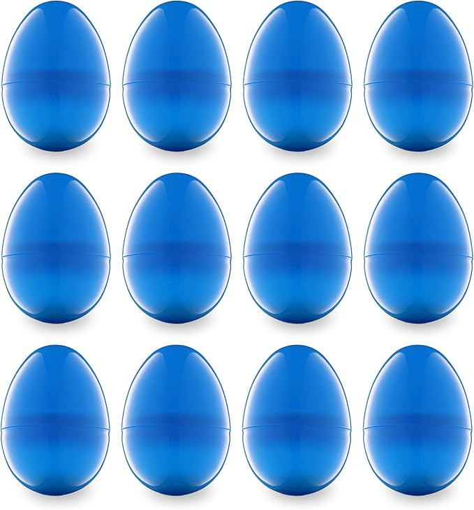 Easter Eggs 3” - Bright Fillable Easter Eggs – 12 pcs - Easter Basket Stuffers - Empty Large ... | Amazon (US)