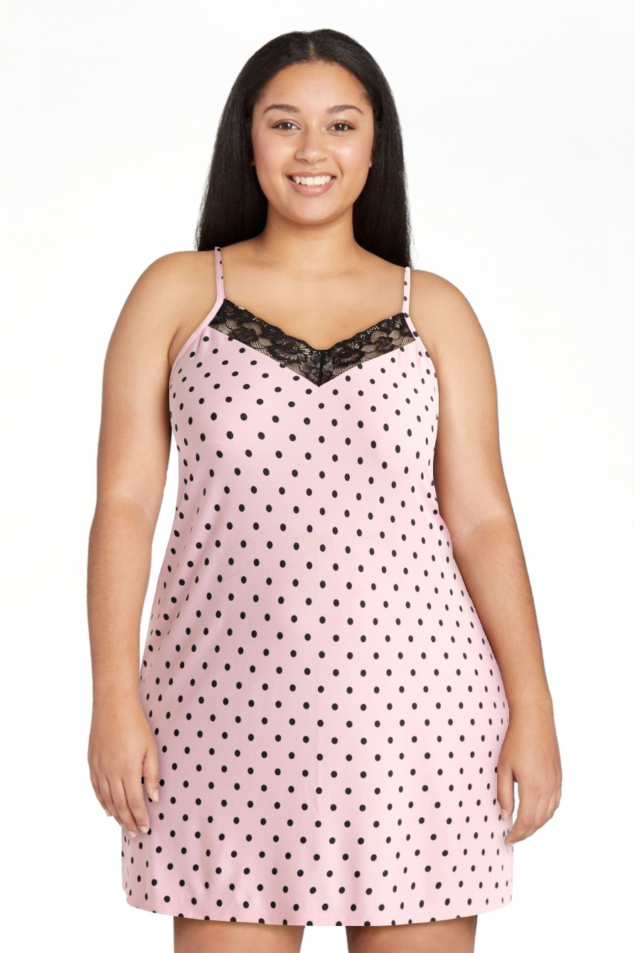 Joyspun Women’s Dreamy Soft Collection Lace Trim Knit Chemise, Sizes XS to 3X | Walmart (US)
