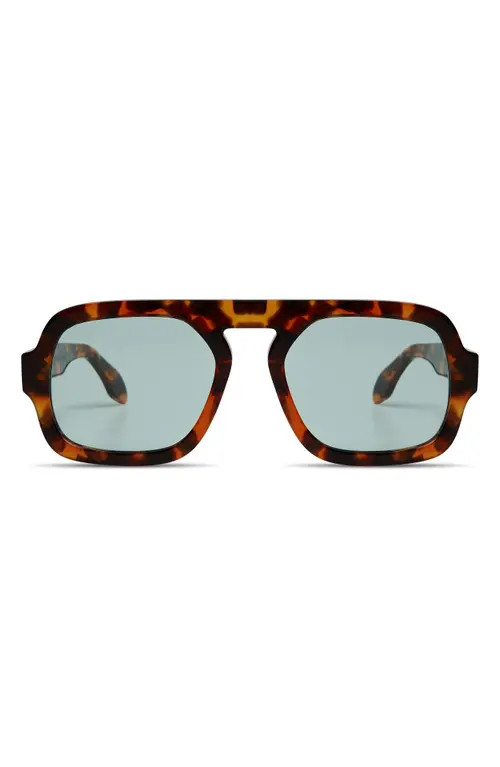 Elisa Johnson Jane 54mm Aviator Sunglasses in Brown Tortoise at Nordstrom | Nordstrom