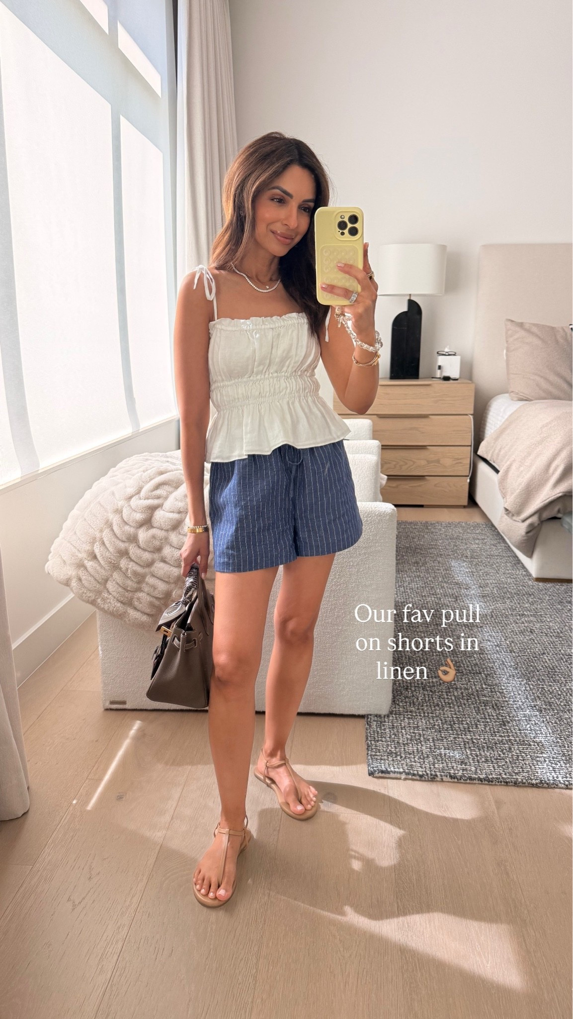 Styling my favorite pull on shorts in linen! The perfect everyday short from @Aritzia 🤍 I’m wearing size XS in the top and shorts.

#LTKootd #LTKOver40 #LTKPetite