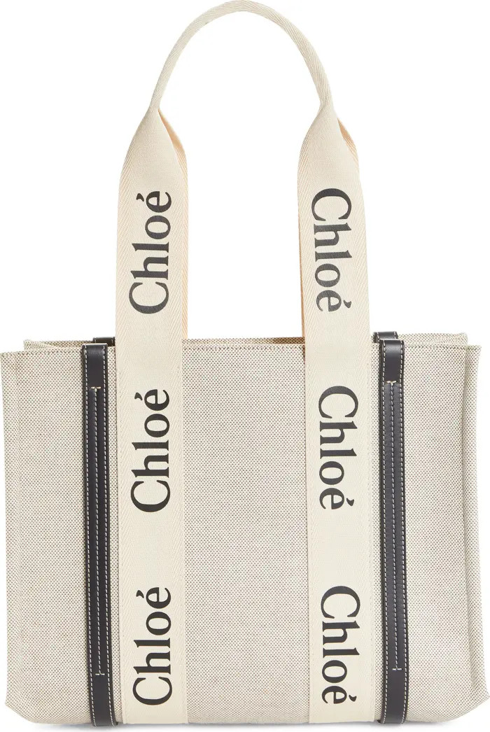 Medium Woody Logo Strap Canvas Tote | Nordstrom