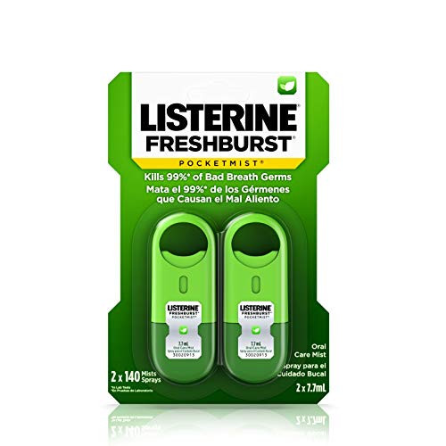 Listerine Freshburst Pocketmist Fresh Breath Mist, Non-Aerosol Sugar-Free Oral Care Spray For Bad Breath, 7.7 mL, 2 Pack | Amazon (US)