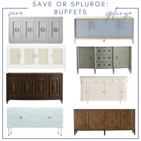 Sideboard Buffet Save and Splurge Options. Dining room. The bottom left one comes in tons of colors!

#LTKhome