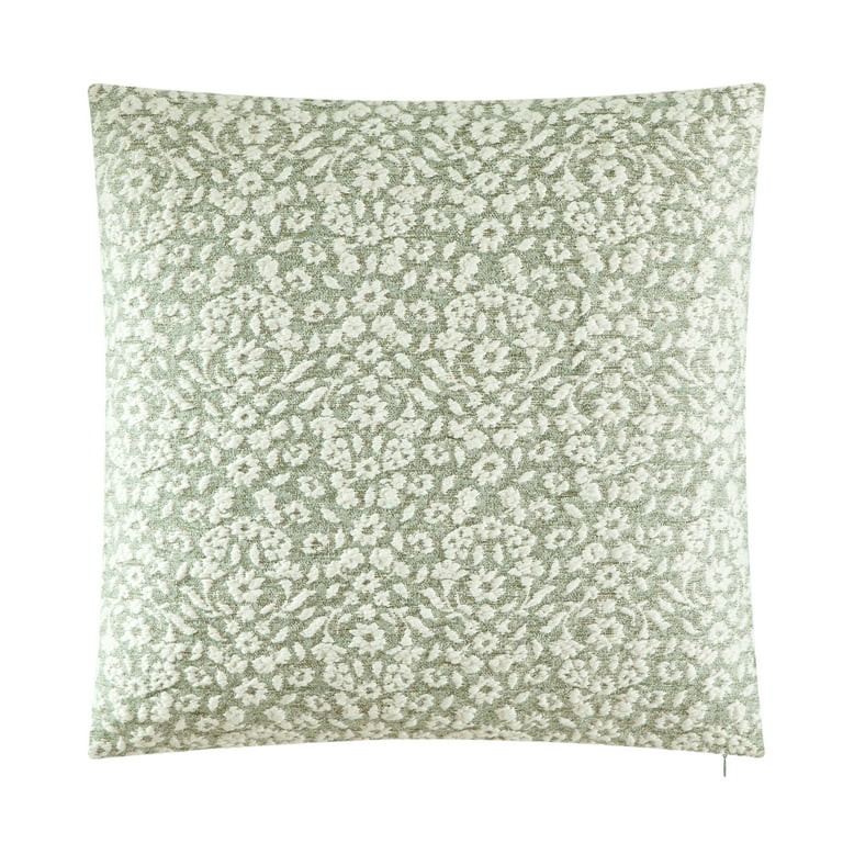 Better Homes & Gardens 20" x 20" Burned Blooms Decorative Pillow For Adults, Sage Green | Walmart (US)