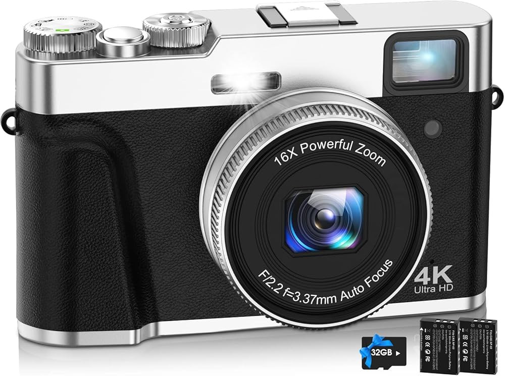 NEZINI 4K Digital Camera,Auto Focus 48MP Vlogging Camera for YouTube and Anti-Shake Video Camera ... | Amazon (US)