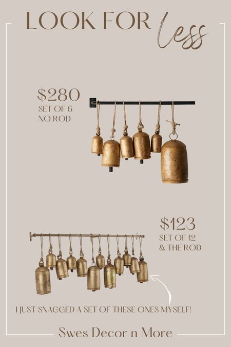 I just picked up a set of these “less” brass bells that include the pole so I’m all ready when the time comes for winter decor!

#brassbells #holidaydecor #winterdecor #christmasdecorations #potterybarn #lookforless #wayfair #brassdecor 

#LTKsalealert #LTKhome #LTKSeasonal