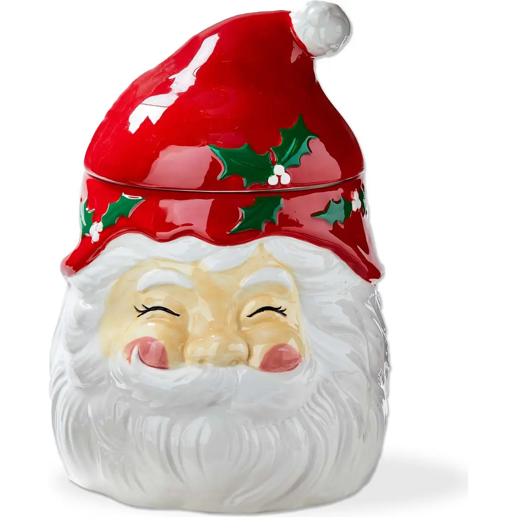 Vintage Santa Cookie Jar Decorative Christmas Kitchen Canister in Red at Nordstrom | Nordstrom