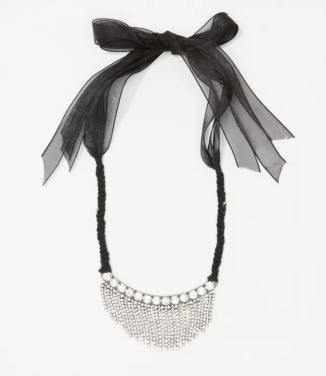 Midnight Tie Back Necklace | LOFT