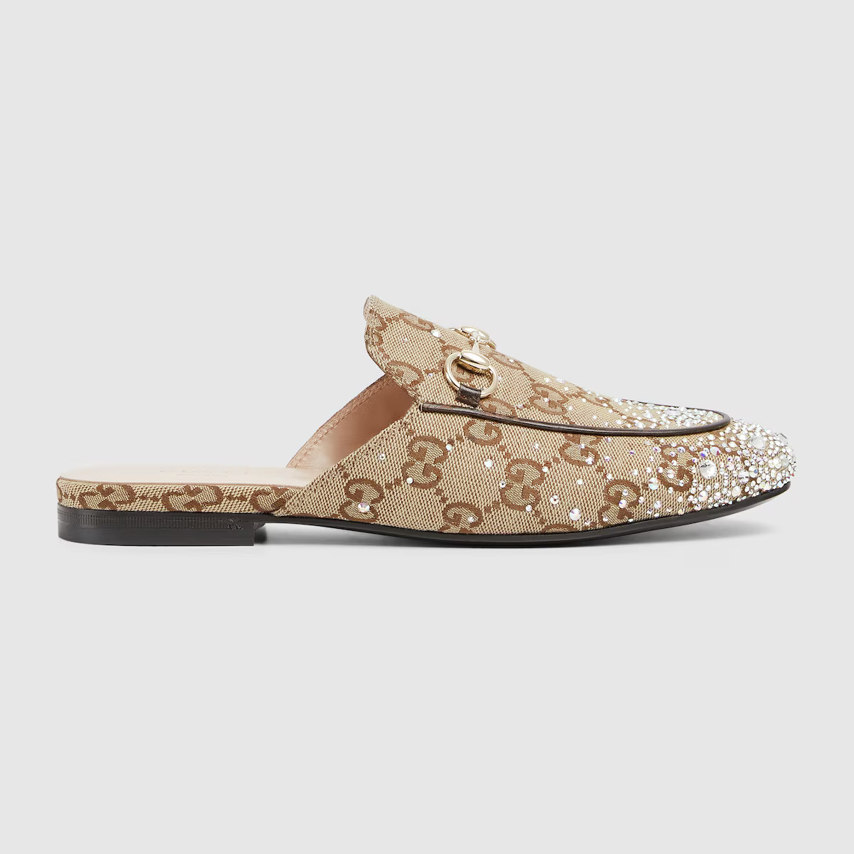 Gucci - Women's Princetown slipper with crystal Horsebit | Gucci (US)