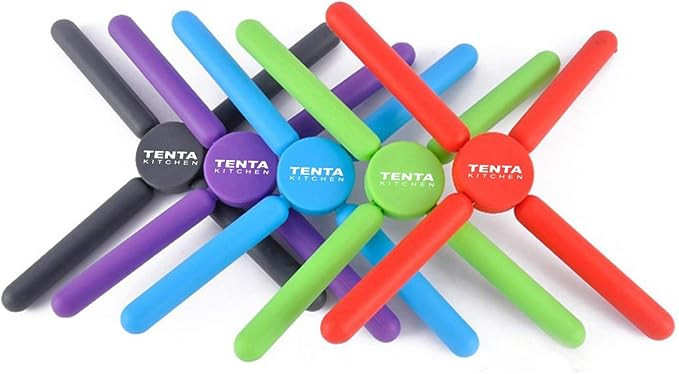 Tenta Kitchen Utility Foldable Silicone Trivets, Expandable/Collapsible Silicone trivets (Pack of... | Amazon (US)