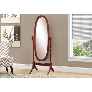 Monarch 3101 Walnut Oval Wood Frame 59nch Mirror | Bed Bath & Beyond